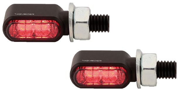 Highsider Little Bronx Tail/Brake Light And Turn Signal Black 254-2860