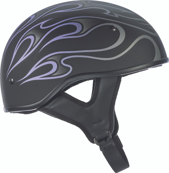 Fly Racing .357 Flame Half Helmet Matte Purple Sm 73-8206-2