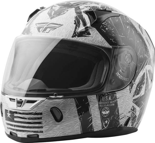 Fly Racing Revolt Liberator Helmet White/Black Xl 73-8371-5