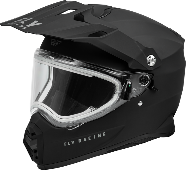 Fly Racing Trekker Cw Solid Helmet Elec Shld Matte Black Lg 73-31366L