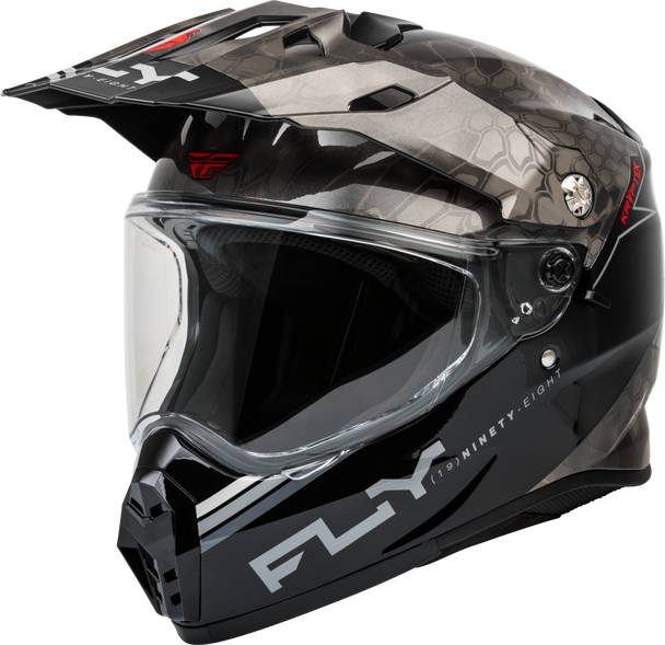 Fly Racing Trekker KryptEK Conceal Helmet Black/Grey/White Lg 73-7027L