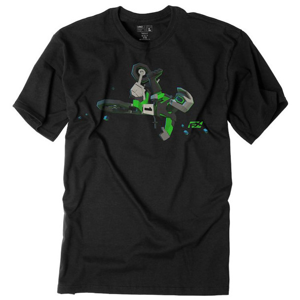 Factory Effex Fx Moto Kids Green Youth T-Shirt / Black (L) 19-83734