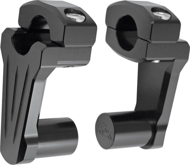 Rox Pivoting Handlebar Riser Black 1" W/3" Rise 4R-P3Cc01