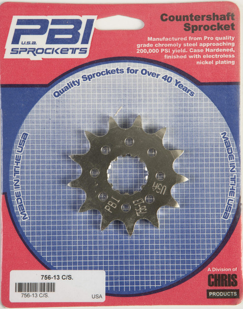 Pbi Front Cs Sprocket Steel 13T-520 Kaw/Suz/Yam 756-13