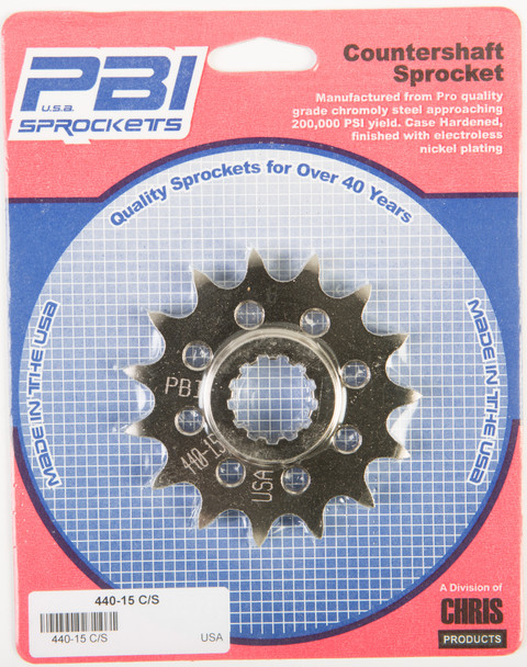 Pbi Front Cs Sprocket Steel 15T-520 Kaw 440-15