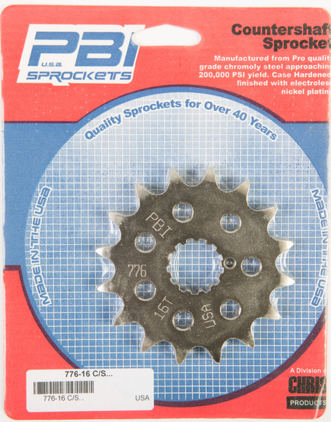 Pbi Front Cs Sprocket Steel 16T-530 Kaw/Suz/Yam 776-16