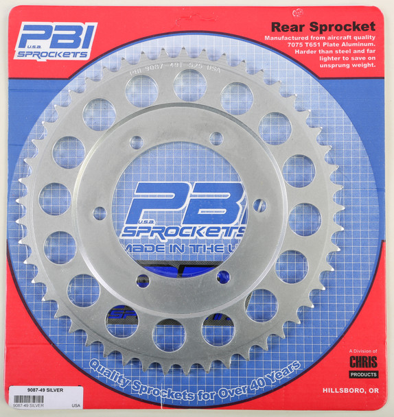 Pbi Rear Sprocket 49T-525 Tri 9087-49-3