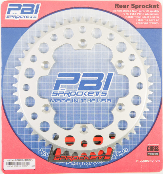 Pbi Rear Sprocket Aluminum 49T-520 Husq/Suz 1157-49-3