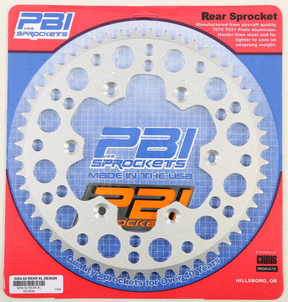 Pbi Rear Sprocket Aluminum 52T-520 Hus/Husq/Ktm 5254-52-3