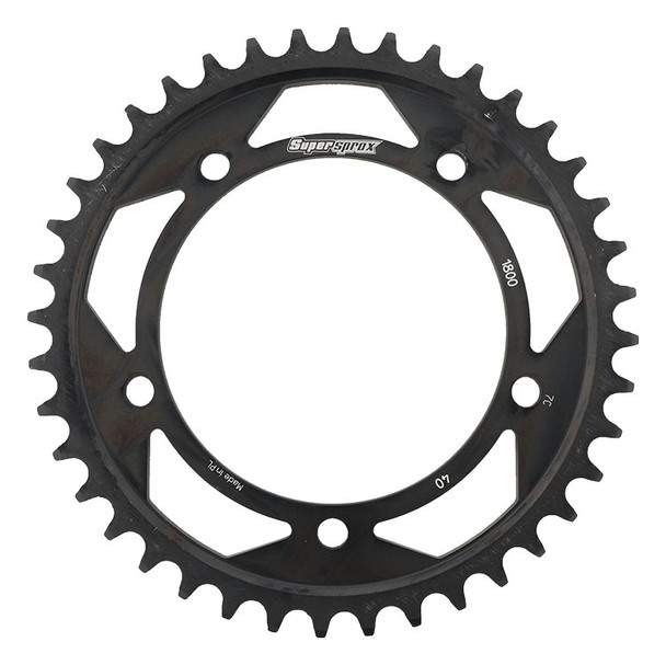 Supersprox Rear Sprocket Steel 40T-530 Blk Suz Rfe-1800-40-Blk