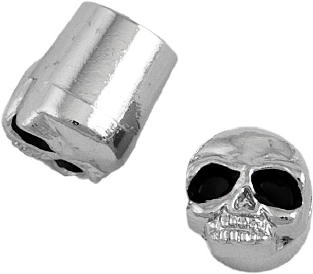 Harddrive Valve Stem Caps Center Stem Chrome Skull Pr 99-6207