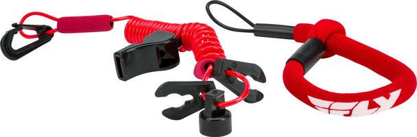 Fly Racing Ultra Cord Floating Tethercord /Lanyard (Red) Fujl-2389-Red