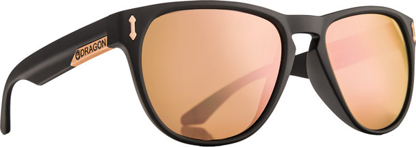 Dragon Marquis Sunglasses Matte Black W/Rose Gold Lens 720-2254