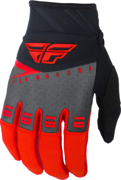 Fly Racing F-16 Gloves Red/Black Grey Sz 02 372-91202