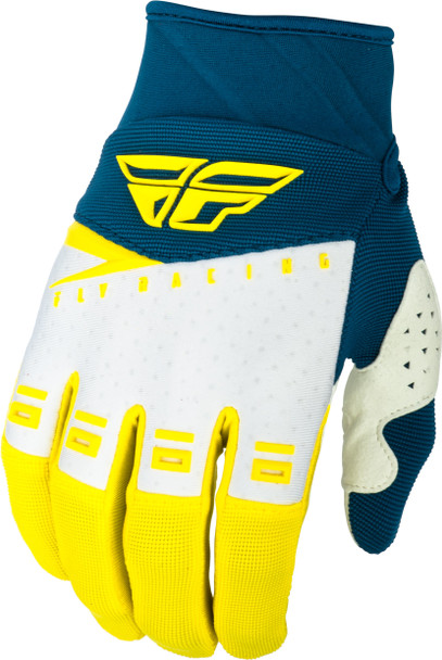 Fly Racing F-16 Gloves Yellow/White/Navy Sz 09 372-91309