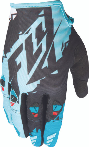 Fly Racing Kinetic Glove Black/Dark Teal Sz 4 Ys 370-41004