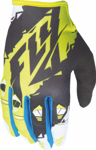 Fly Racing Kinetic Glove Black/Hi-Vis Sz 7 Xs 370-41907