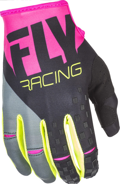 Fly Racing Kinetic Gloves Neon Pink/Black/Hi-Vis Sz 12 371-41912