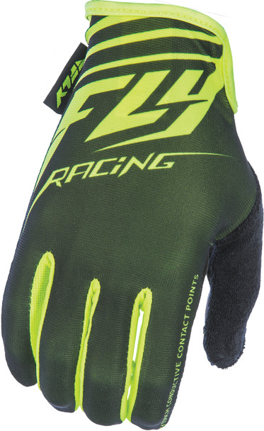 Fly Racing Media Gloves Black/H-Vis Sz 10 350-07010