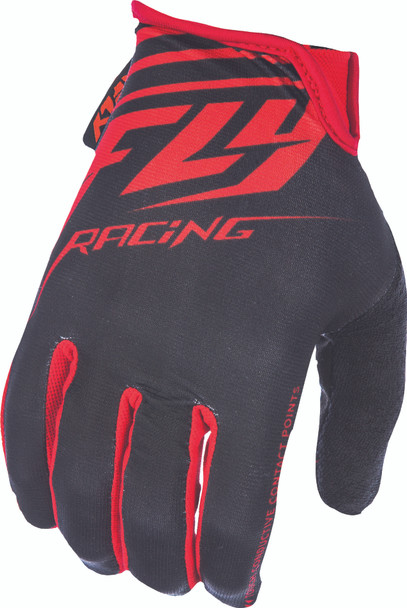 Fly Racing Media Gloves Black/Red Sz 10 350-07210