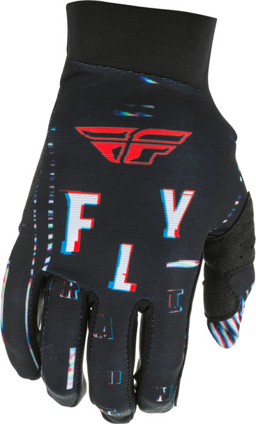 Fly Racing Pro Lite Glitch Gloves Black/Red/Blue Sz 06 372-81606