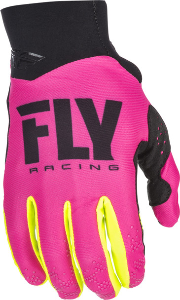 Fly Racing Pro Lite Gloves Neon Pink/Hi-Vis Sz 10 371-81710