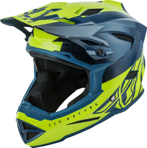 Fly Racing Default Helmet Teal/Hi-Vis Yellow Ym 73-9173Ym