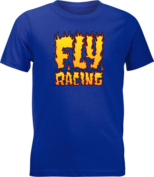 Fly Racing Youth Fly Fire Tee Royal Blue Ym 352-0654Ym