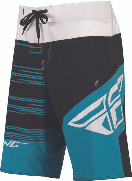 Fly Racing Influx Boardshorts Blue/Black/White Sz 28 353-19128