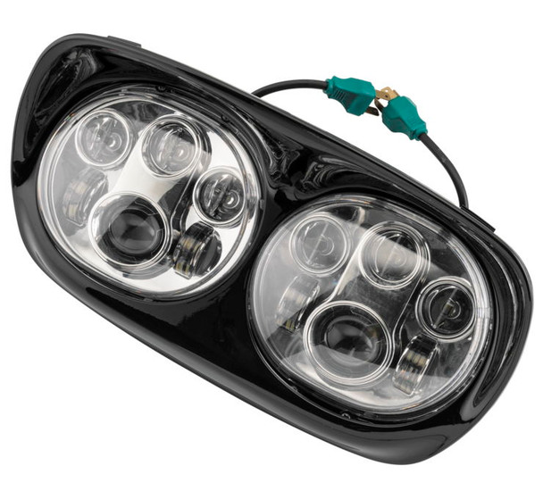 Letric Lighting Co. Headlights for Road Glide Chrome LLC-LRHP-BC