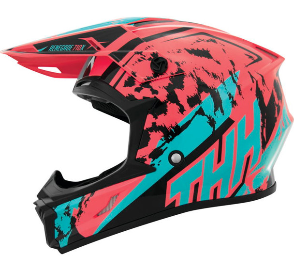 THH T710X Renegade Youth Helmet Coral/Blue Youth S 646490