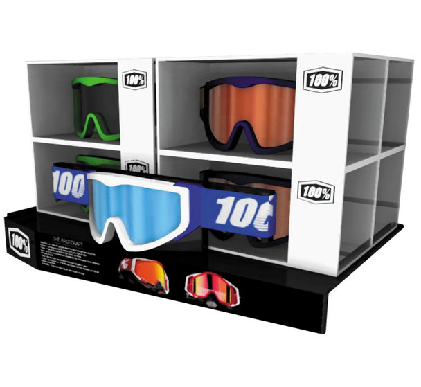 100% Slatwall Accessories 2x Goggle Shelf with Bracket Free with the purchase of 9 goggles 72105-000-01