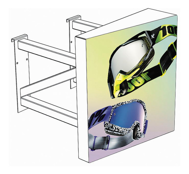 100% Slatwall Accessories 12" Graphic Box with Goggle Graphics Free with $500 purchase 72102-000-02