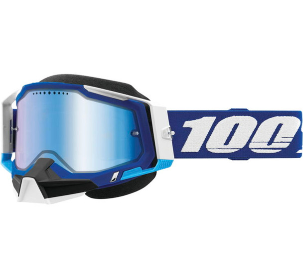 100% Racecraft 2 Snow Goggle Blue with Blue Mirror Lens 50122-650-02