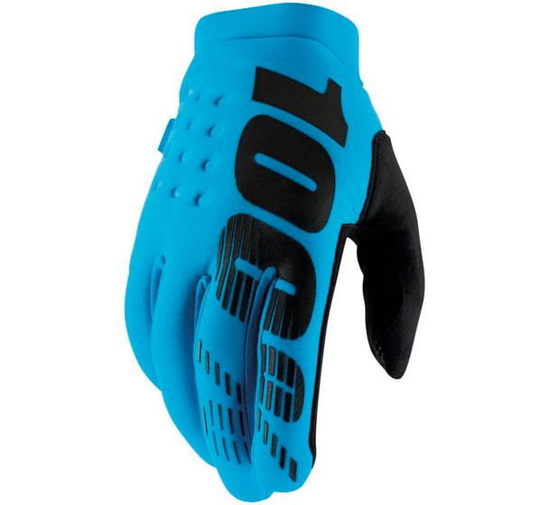 100% Men's Brisker Cold-Weather Gloves Turquoise S 10016-494-10