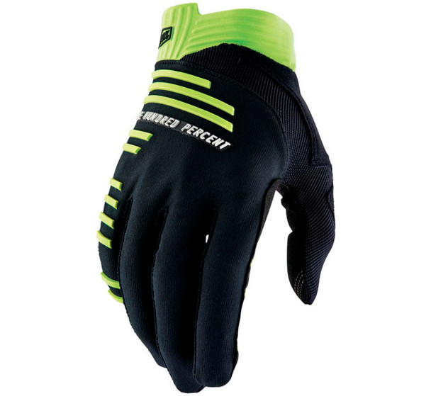 100% Men's R-Core Gloves Black/Lime S 10027-00005