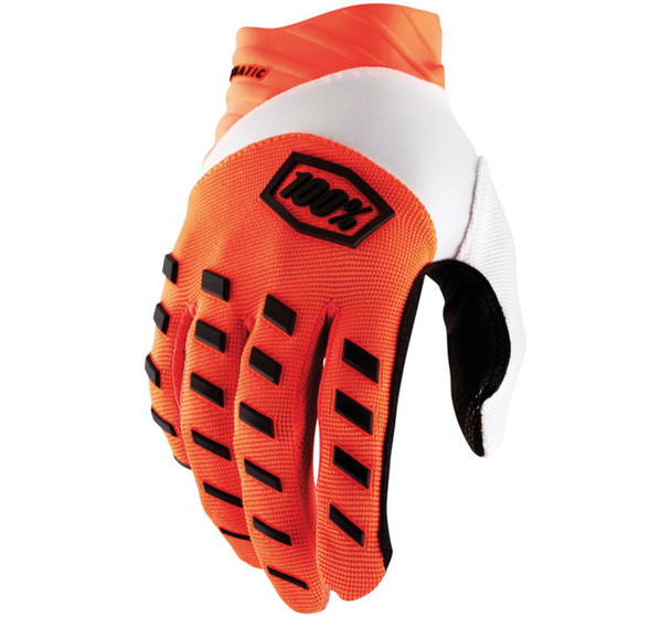 100% Men's Airmatic Gloves Flo Orange L 10028-476-12