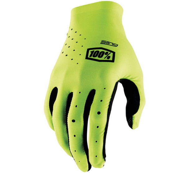 100% Men's Sling MX Gloves Flo Yellow XL 10027-004-13