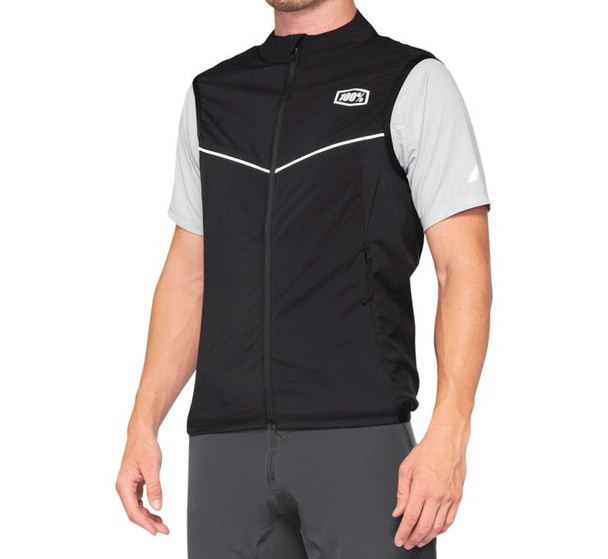 100% Men's Corridor Stretch Vest Black XL 39504-001-13