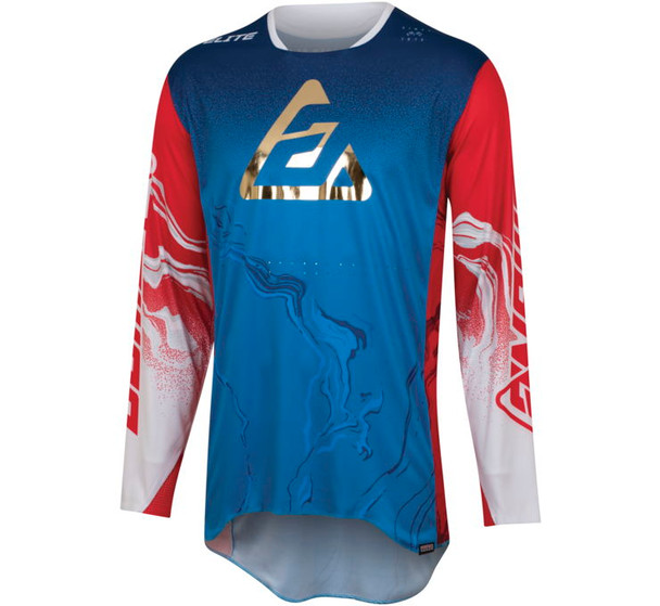 Answer Racing Men's A23 Elite Fusion Jersey Red/White/Blue XS 447457