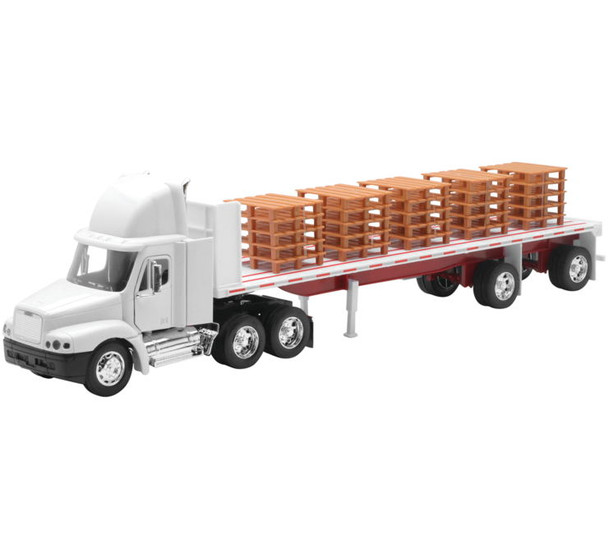 New Ray Toys 1:32 Long Hauler Freightliner Century Class Flatbed with Pallet 10593