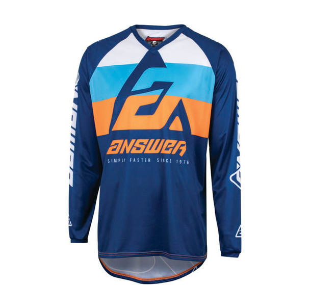 Answer Racing Youth A23 Syncron CC Jersey Blue/Hyper Orange/Black Youth S 447536