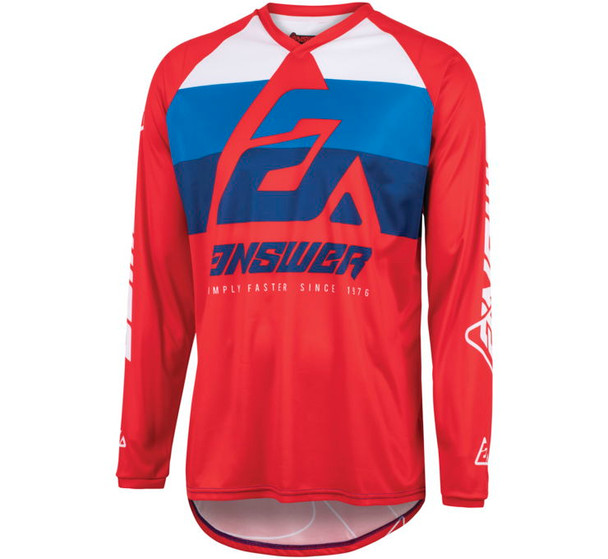 Answer Racing Youth A23 Syncron CC Jersey Red/White/Blue Youth XL 447527
