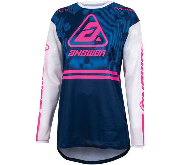 Answer Racing Youth A23 Arkon Trials Jersey Blue/White/Magenta Youth L 447610