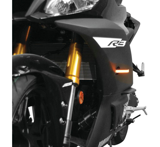 New Rage Cycles LED Replacement Turn Signals Black R3-FB