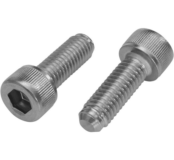 Show Chrome Accessories Tapered Seat Bolts - Flat Point Chrome 52-939A