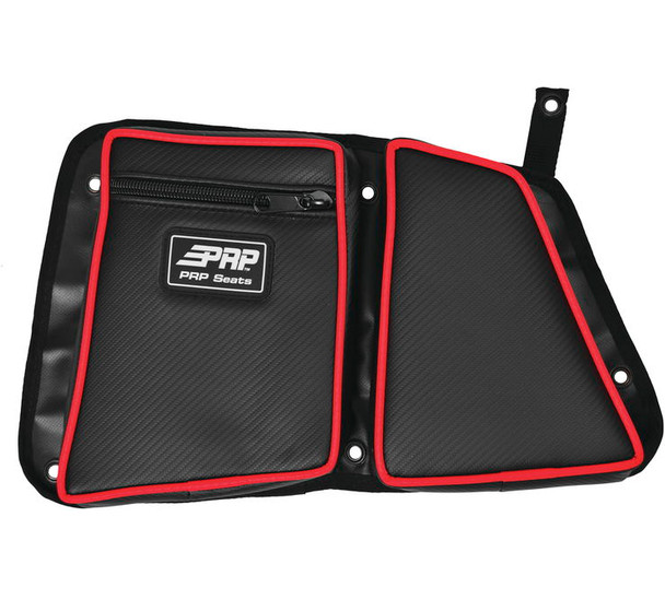 PRP Door Bags with Knee Pads for Polaris RZR Black/Red E40-214