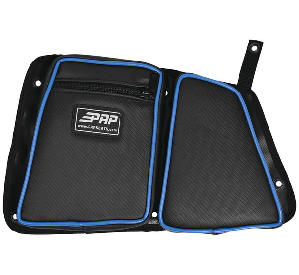 PRP Door Bags with Knee Pads for Polaris RZR Black/Blue E40-V