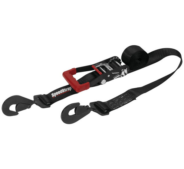PRP 2" Ratchet Tie Downs With Twisted Snap Hooks Black 26011