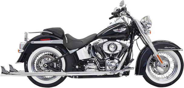 Bassani Xhaust Fishtail True Dual Exhaust System Ù With Baffles 1S66E36